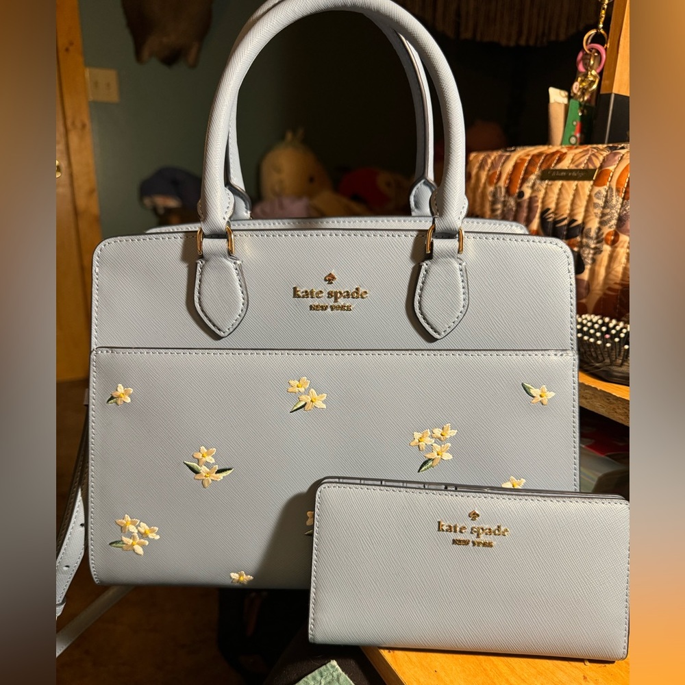 Kate Spade New York Madison Embroidered Flower Printed Medium Satchel